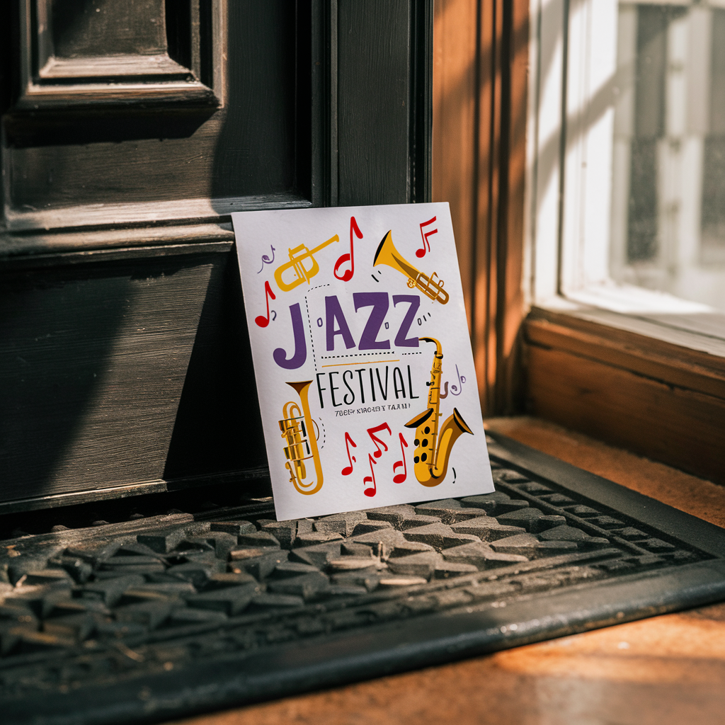 jazz postcard design